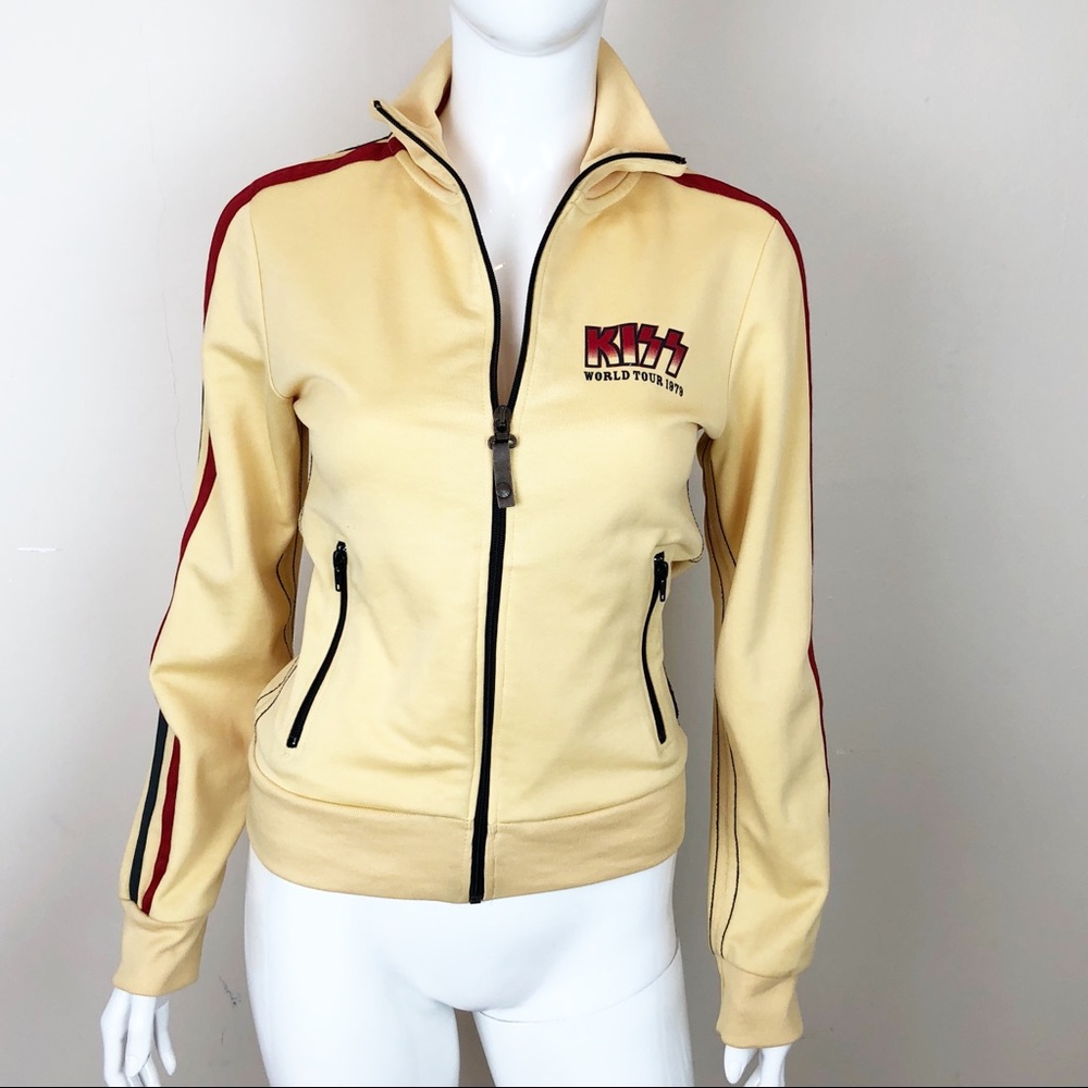 TRUNK LTD | Yellow track jacket “Kiss” band 2 XS